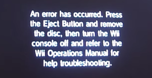Wii Error Message
